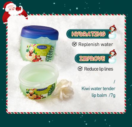 4PCS SADOER Christmas Set Brightening Lip Balm Moisturizing Anti Cracking Hydrating Repair Nourishing Lipstick Skin Care