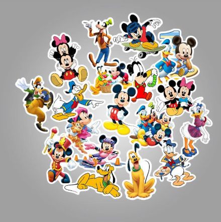 50PCS Disney Movie Mickey Mouse Stickers Anime Decals DIY Skateboard Laptop Motorcycle Cool Cute Cartoon Sticker