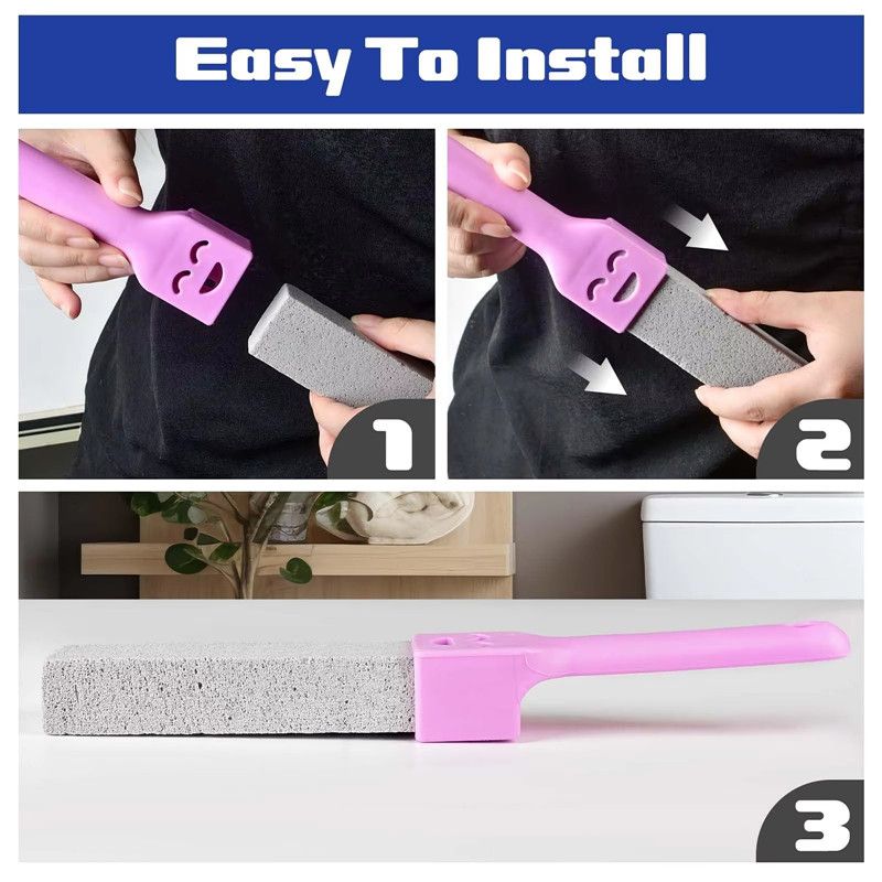 1PC Pumice Stone Toilet Brush with Long Handle Pumice Cleaning Brushes Floating Stone Toilet Brush for Cleaning Toilet Bathroom
