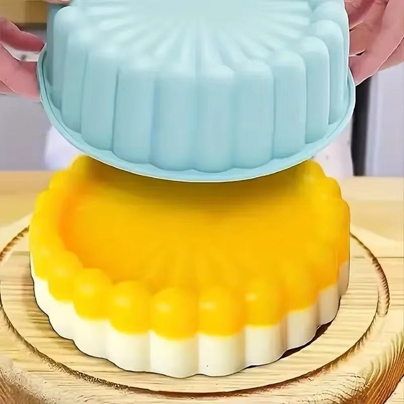 Silicone Sunflower Silhouette Cake Mold Round Diy Baking Molds Multi Purpose High Temperature Resistant Silicone Cake Mold Tools