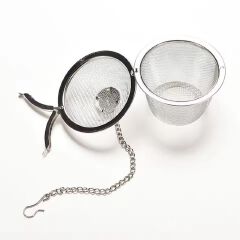 1PC Durable Silver Reusable Stainless Mesh Herbal Ball Tea Spice Strainer Teakettle Locking Tea Filter Infuser Spice