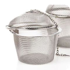 1PC Durable Silver Reusable Stainless Mesh Herbal Ball Tea Spice Strainer Teakettle Locking Tea Filter Infuser Spice
