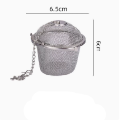 1PC Durable Silver Reusable Stainless Mesh Herbal Ball Tea Spice Strainer Teakettle Locking Tea Filter Infuser Spice