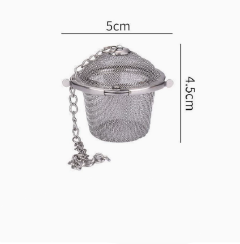 1PC Durable Silver Reusable Stainless Mesh Herbal Ball Tea Spice Strainer Teakettle Locking Tea Filter Infuser Spice