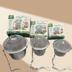 1PC Durable Silver Reusable Stainless Mesh Herbal Ball Tea Spice Strainer Teakettle Locking Tea Filter Infuser Spice