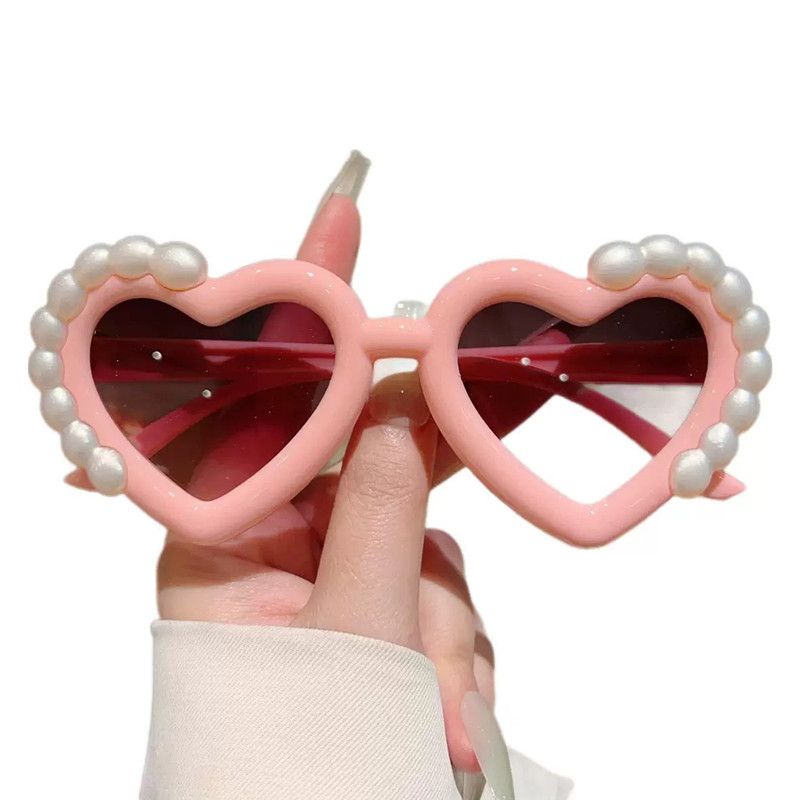 1PC Fashion Heart-Shaped Kids Sunglasses for Girls Princess UV Protection Children's Sun Glasses Trendy Design eyewear