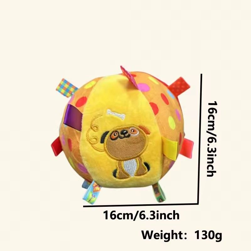 1PC Plush Dog Chew Toy Ball With Bells Interactive Pet Toy For Small Large Dogs Cats Puppy Teeth Cleaning Durable Fun Play Ball