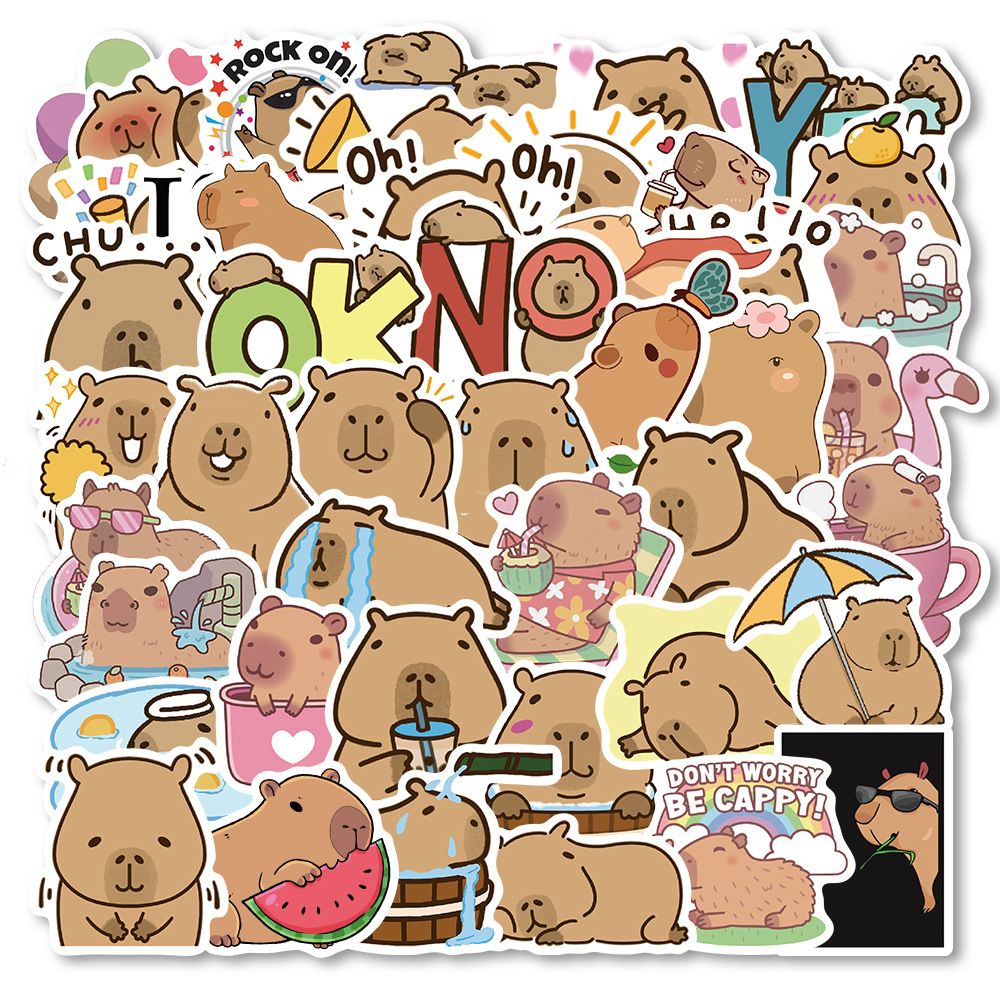 Funny cat Stickers Cartoon Cute Decals Toy Stationery Guitar Phone Bicycle Laptop Luggage Car Graffiti Kids Sticker-H-11