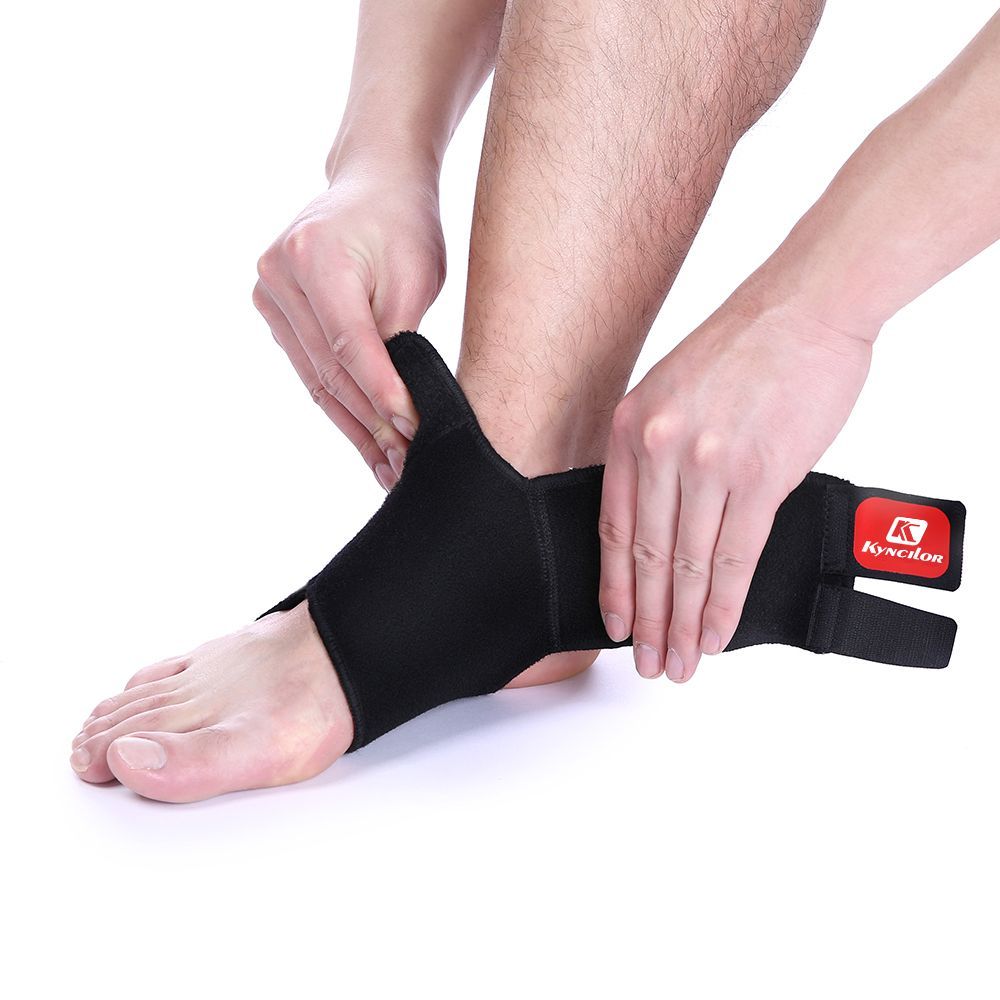 1pcs Arbot Black Adjustable Ankle Support Sports Safety Ankle Brace Support Stabilizer Foot Wrap For Ball Games Running FitnessO-4-5