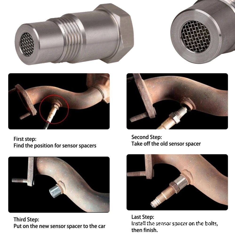 Universal Extension Filter Oxygen O2 Sensor Connector Extender Spacer Internal Thread M18*1.5 Stainless Steel Adapter Auto Parts C-284