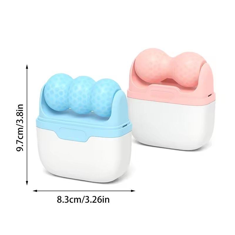 1pc Dual Head Ice Roller for Face Cooling Therapy Facial Massage Tool Skin Tightening Puffiness Relief Home Skincare Device
