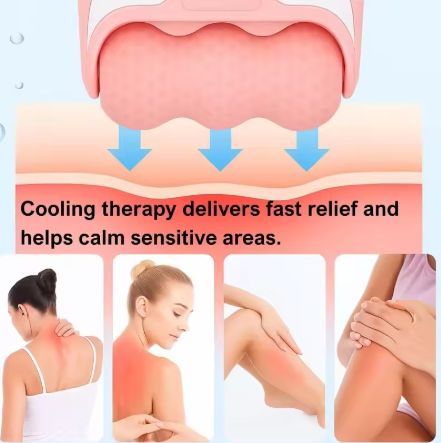 1pc Dual Head Ice Roller for Face Cooling Therapy Facial Massage Tool Skin Tightening Puffiness Relief Home Skincare Device