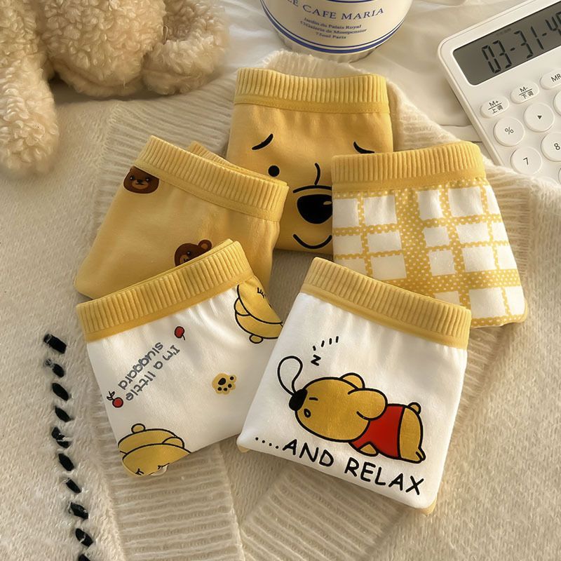 5pcs Cotton Girls Panties Triangle Cute Cartoon Little Girl Medium Older Child Baby Infant Children's Panties Female