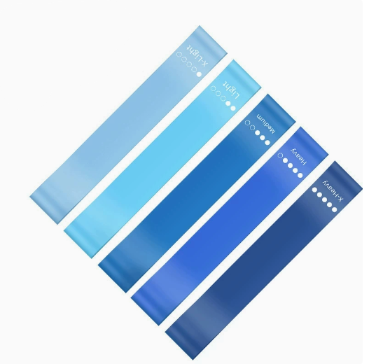 5pcs Weight Levels Elastic Exercise Loop Bands TPE Thickened Pilates Flexbands Shaping Yoga Resistance Bands Fitness Sport