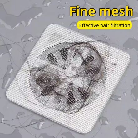 50pcs Disposable Shower Drain Hair Catcher Mesh Shower Drain Covers Floor Sink Strainer Filter Hair Stopper For Bathroom