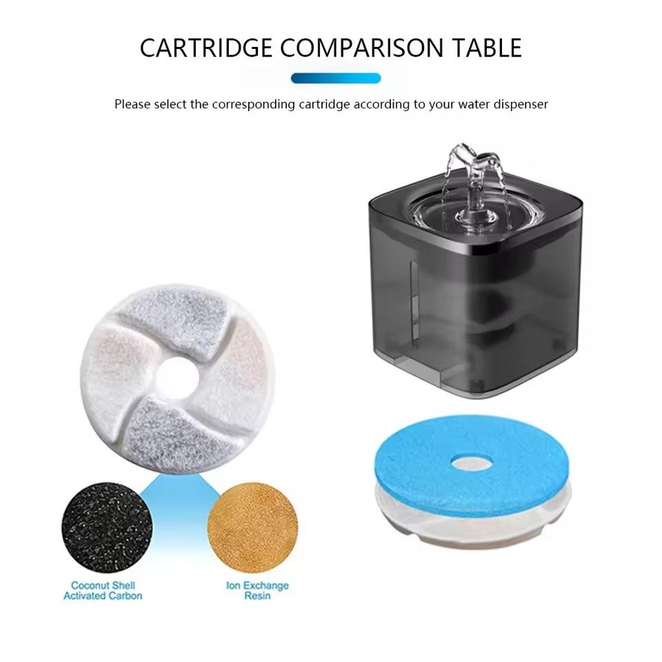 3pcs Pet Water Fountain Dispenser Filter Replacement Activated Carbon Drinking Dispenser Filter Cleaning Accessories