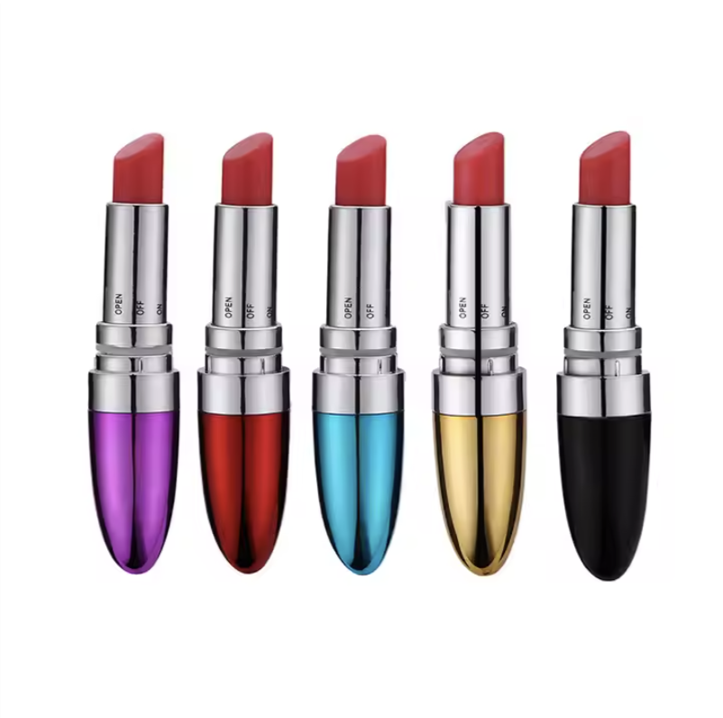 Rechargeable Mini Bullet Fashion Lipstick Massage Vibrator for Female Lipstick Vibrator Sex Toys Women Couple Valentine Gag Gift for Girlfriend Wife