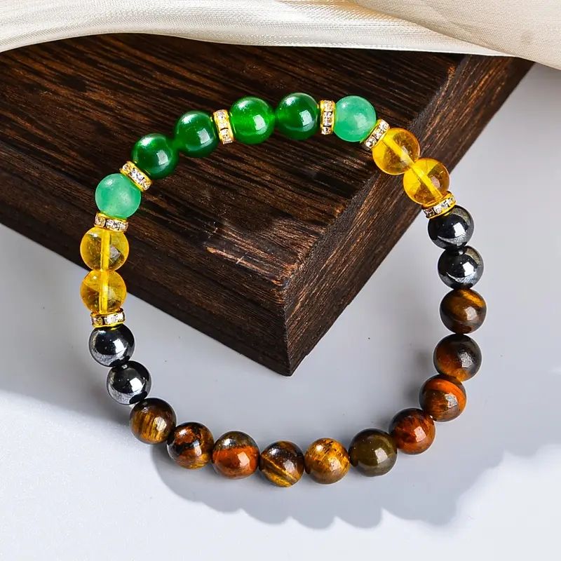 Money Attracting Bracelet1pc Natural Stone Fashion Money Attracting Bracelet | Wealth Attraction Wristlet, Daily Wear Accessory for Prosperity and Good Luck | Genuine Stone Bracelet, Money Bracelet
