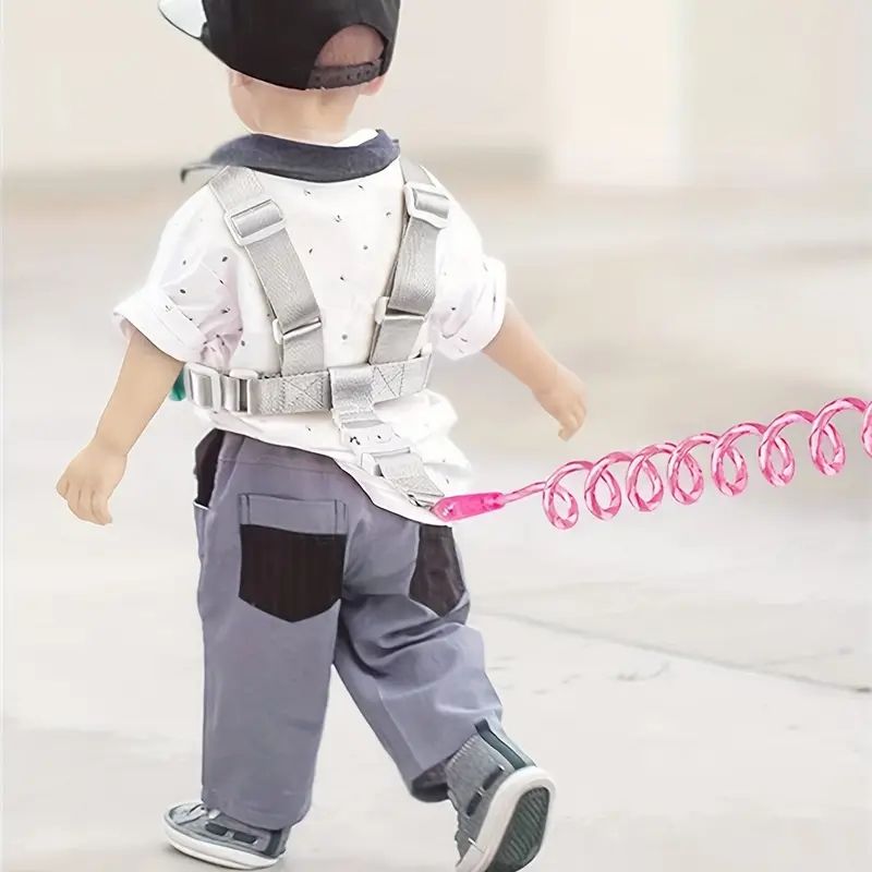 Baby And Child Anti-lost Leash, Anti Lost Wrist Link For Toddlers - Toddler Harness, 2 Meters/ 6.56Ft Anti-lost Spring Rope, Walking Safety Harness, Halloween, Thanksgiving And Christmas Gift