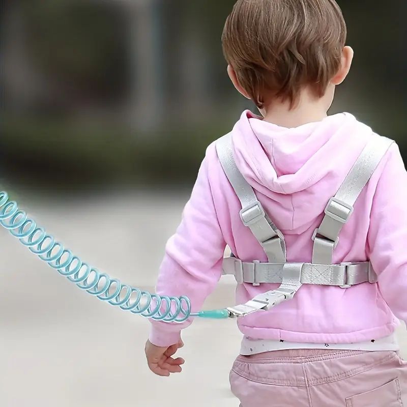 Baby And Child Anti-lost Leash, Anti Lost Wrist Link For Toddlers - Toddler Harness, 2 Meters/ 6.56Ft Anti-lost Spring Rope, Walking Safety Harness, Halloween, Thanksgiving And Christmas Gift