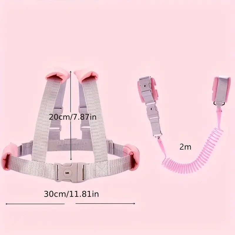 Baby And Child Anti-lost Leash, Anti Lost Wrist Link For Toddlers - Toddler Harness, 2 Meters/ 6.56Ft Anti-lost Spring Rope, Walking Safety Harness, Halloween, Thanksgiving And Christmas Gift