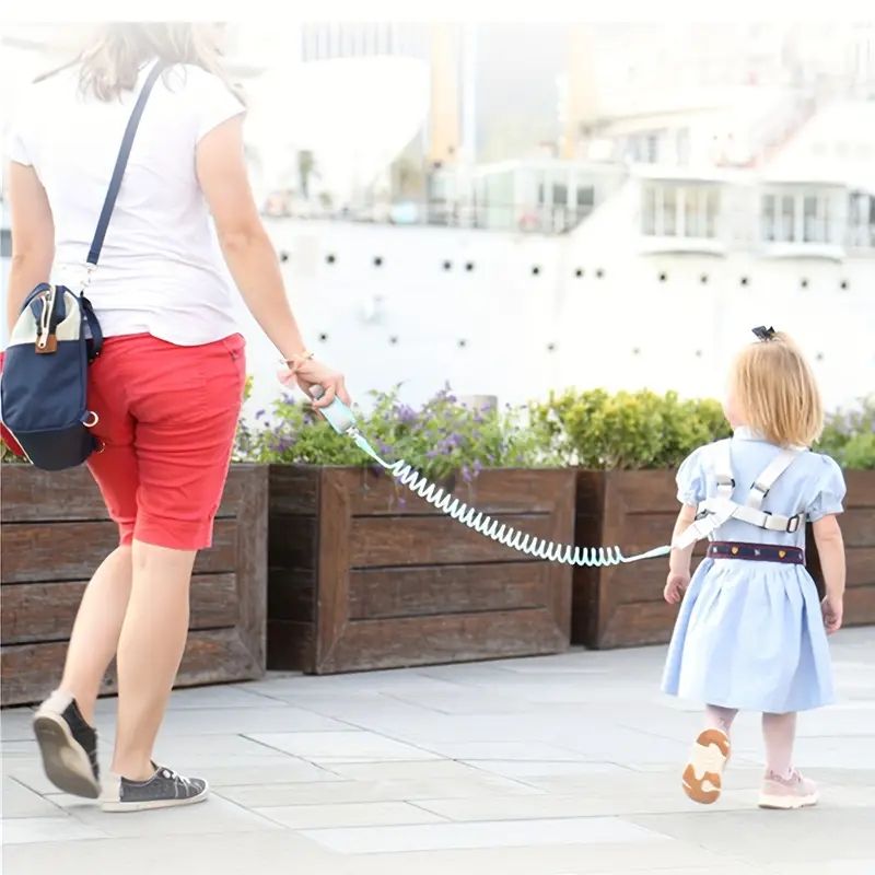 Baby And Child Anti-lost Leash, Anti Lost Wrist Link For Toddlers - Toddler Harness, 2 Meters/ 6.56Ft Anti-lost Spring Rope, Walking Safety Harness, Halloween, Thanksgiving And Christmas Gift