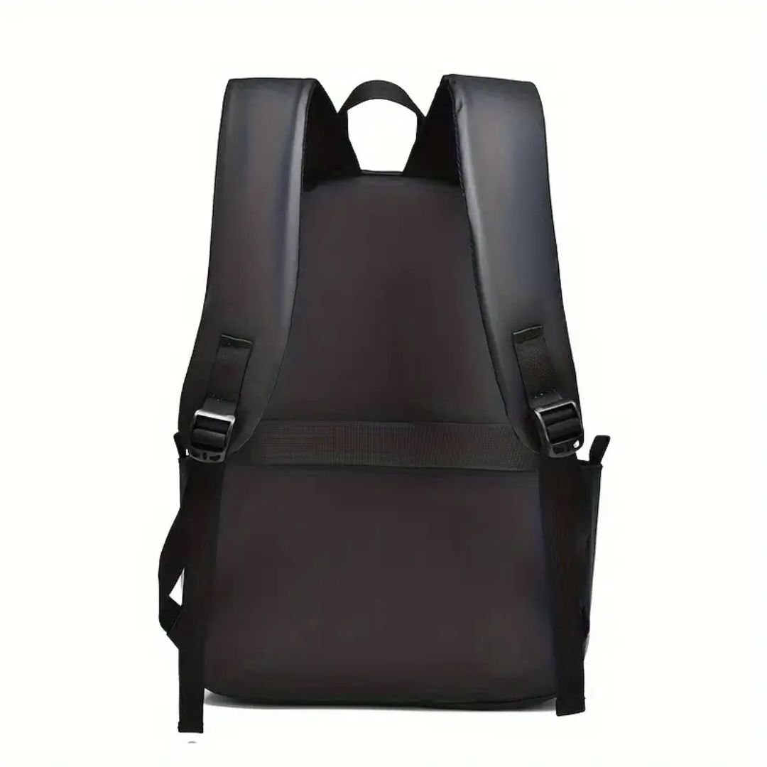 Men's Premium Large Capacity Travel Backpack - Sleek Black Business & Casual Laptop Bag with Multiple Compartments for Outdoor Adventures, Backpack for Travel, Modern Design, Smooth Texture