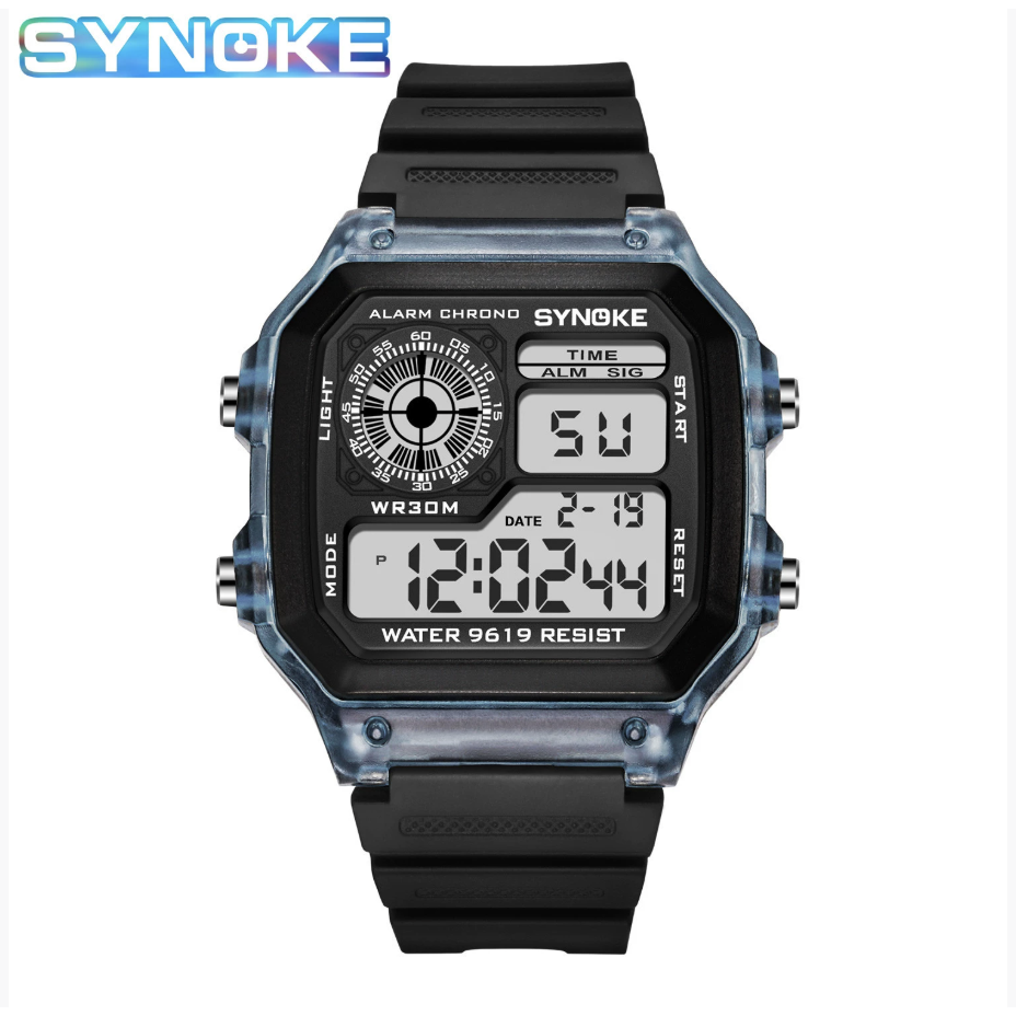 Digital Watches Men Sports Luminous Multifunction Waterproof Women Wristwatch Outdoor and Running Student Seven Lights Synoke