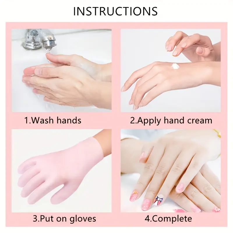 Silicone Moisturizing Gloves & Socks Set - Fragrance-Free, Hand & Foot Care for Soft Skin
