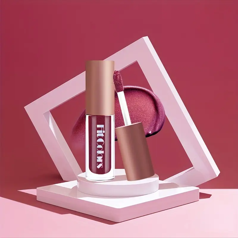 4pcs Metallic Color Lip Gloss - Lip Glaze Lipstick Not Easy to Stain Cup Lip Gloss Pearlescent view 5