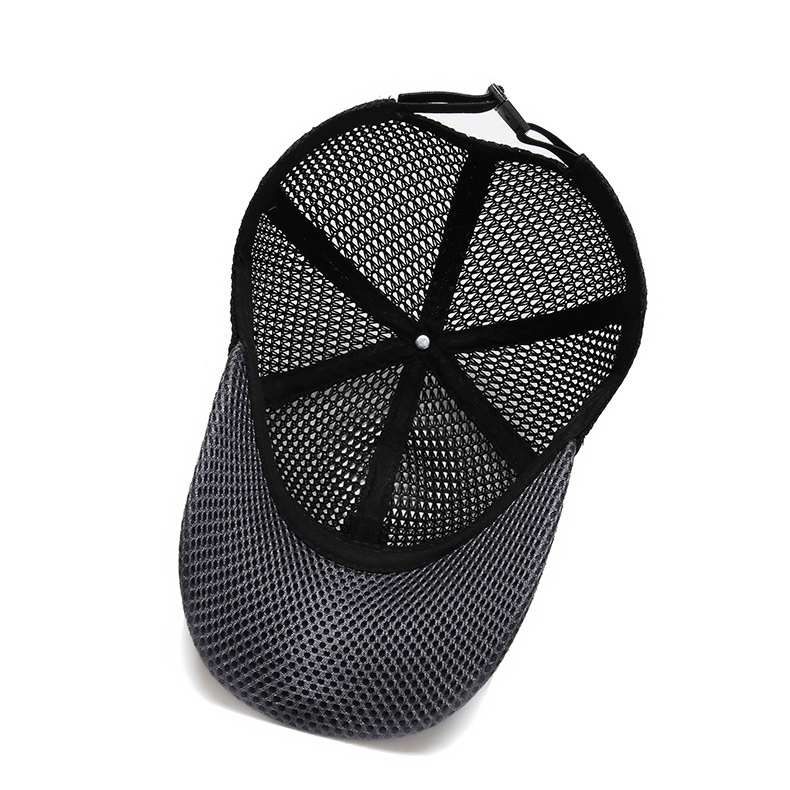 Quick-Dry Breathable Unisex Baseball Caps | Adjustable Summer Sun Hats for Outdoor Activities, Black & Gray Textured Design, Sun Protection, Sporty Style, Durable Headwear