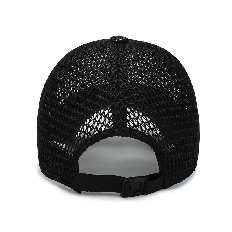 Quick-Dry Breathable Unisex Baseball Caps | Adjustable Summer Sun Hats for Outdoor Activities, Black & Gray Textured Design, Sun Protection, Sporty Style, Durable Headwear