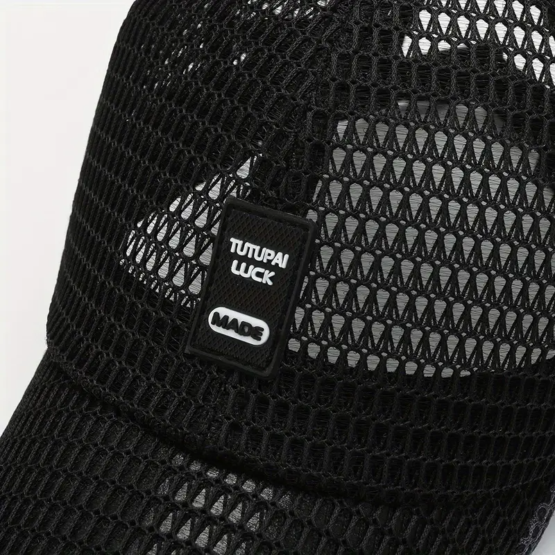 Quick-Dry Breathable Unisex Baseball Caps | Adjustable Summer Sun Hats for Outdoor Activities, Black & Gray Textured Design, Sun Protection, Sporty Style, Durable Headwear