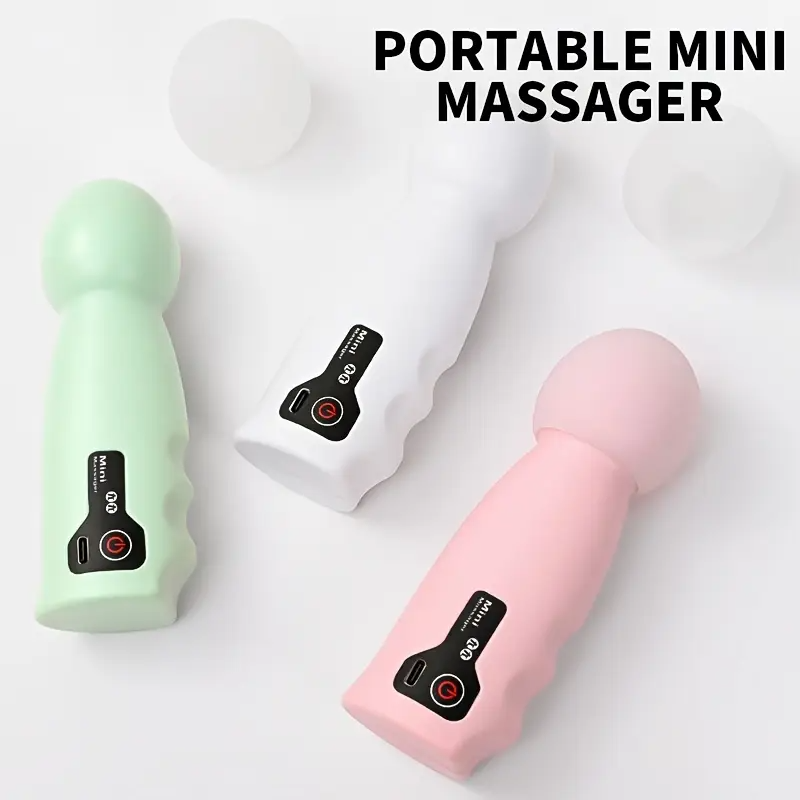 Portable Mini Electric Massager, USB Rechargeable, 4-speed Adjustment Gear, Suitable for Body, Back, Neck, Leg and Waist Massage High Speed Motor, high frequency vibration