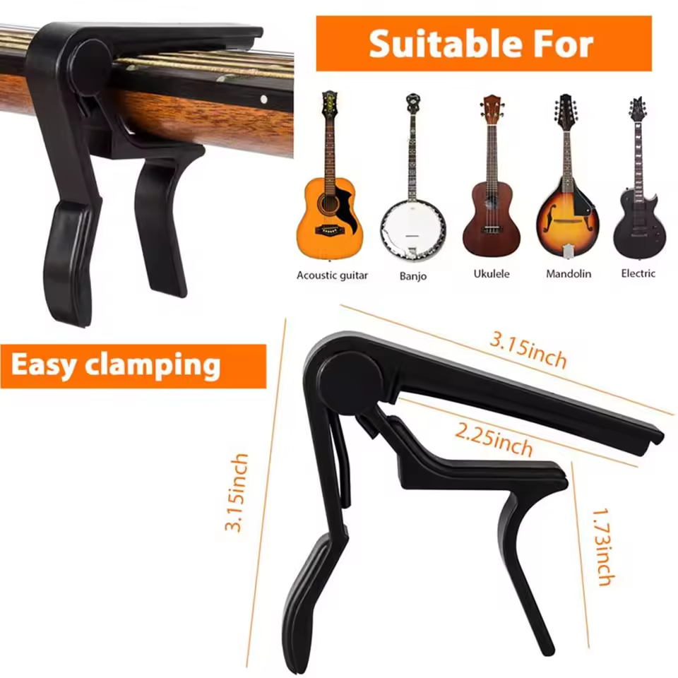 High Quality Aluminium Alloy Metal Guitar Capo Quick Change Clamp Key Acoustic Classic Guitar Capo Tone Adjusting Guitar Parts