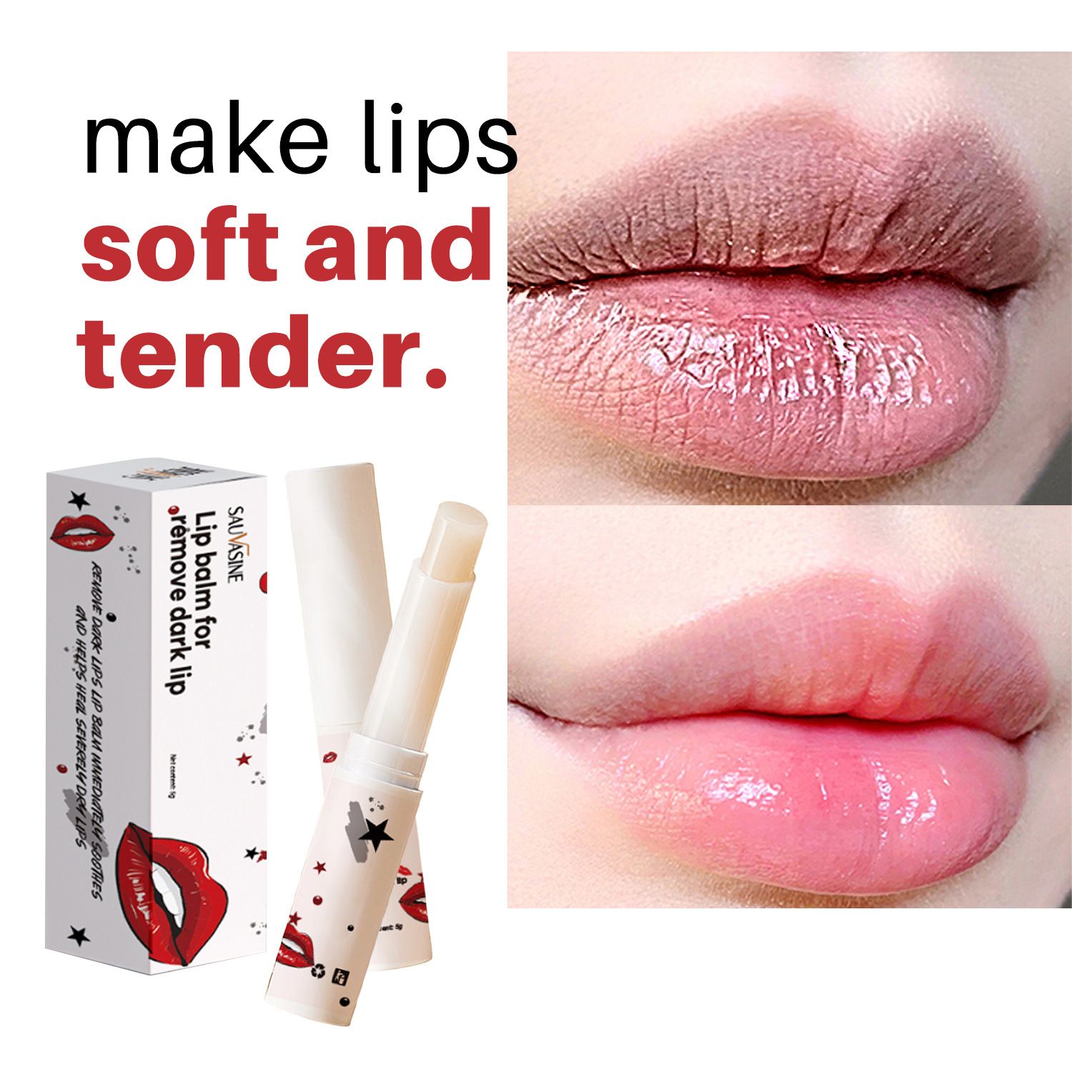 Lip Balm For Remove Dark Lip Moisturizing Lightening Melanin Whitening Plumper Extreme Gloss Pink Lips Skin Care For Men Women