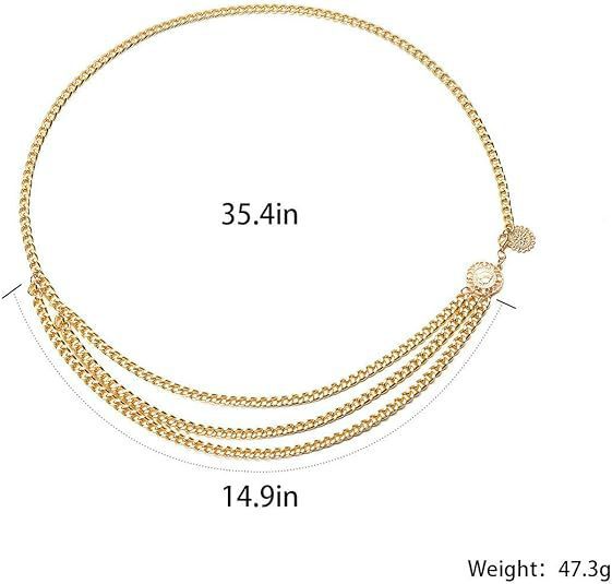 Women Waist Chain Silver Gold Color Multi-layered Retro Tassels Waist Belt Chain Female Jewelry