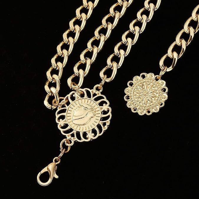 Women Waist Chain Silver Gold Color Multi-layered Retro Tassels Waist Belt Chain Female Jewelry