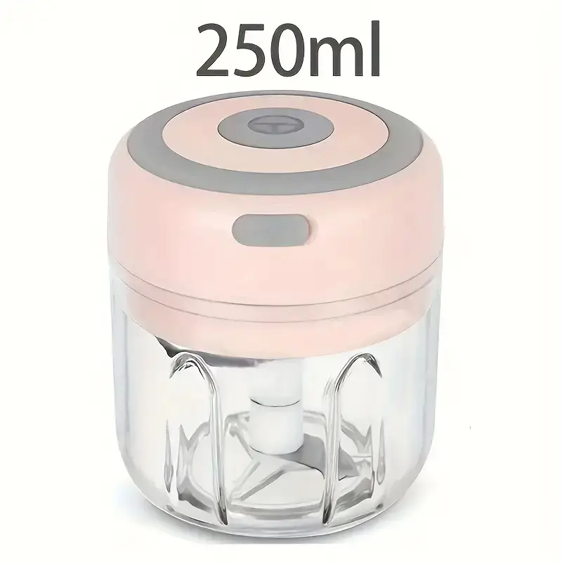 USB-Powered Mini Electric Garlic Chopper & Meat Grinder 100/250ml | Durable Plastic Kitchen Gadget for Garlic, Ginger, and More, Compact Design for Easy Storage