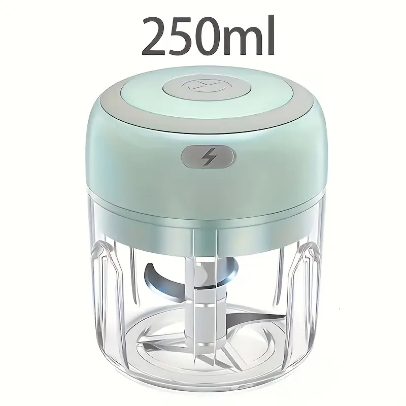 USB-Powered Mini Electric Garlic Chopper & Meat Grinder 100/250ml | Durable Plastic Kitchen Gadget for Garlic, Ginger, and More, Compact Design for Easy Storage