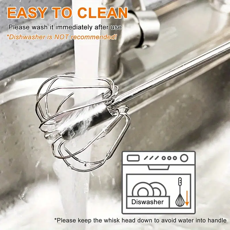 1pc Stainless Steel Hand Push Whisk, Semi-Automatic Egg Whisk, 30cm for Home Blending, Whisking, Beating, Stirring, Rotary Whisk Blender Versatile Milk Frother