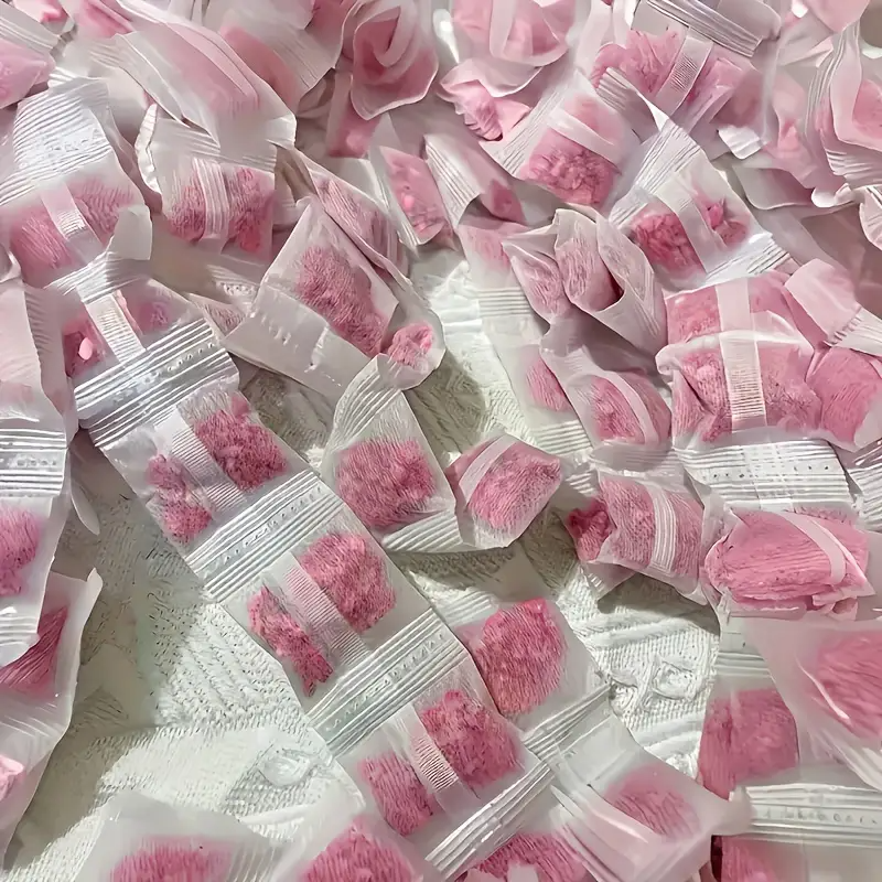 48pcs Rose Fragrance Plastic Wardrobe Fresh Bag-Floral Home Aroma, Red, Hanging Air Purifier Suitable for Closets and Drawers with Long-lasting Scented Paper Inserts