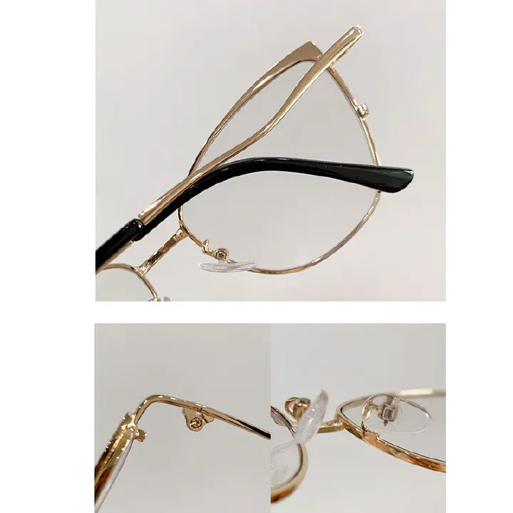 Fashion Anti Blue Light Eyewear Photogray Sunglasses Metal Cat Eye Glasses Photochromic Eyeglasses Sunglasses Blue Light