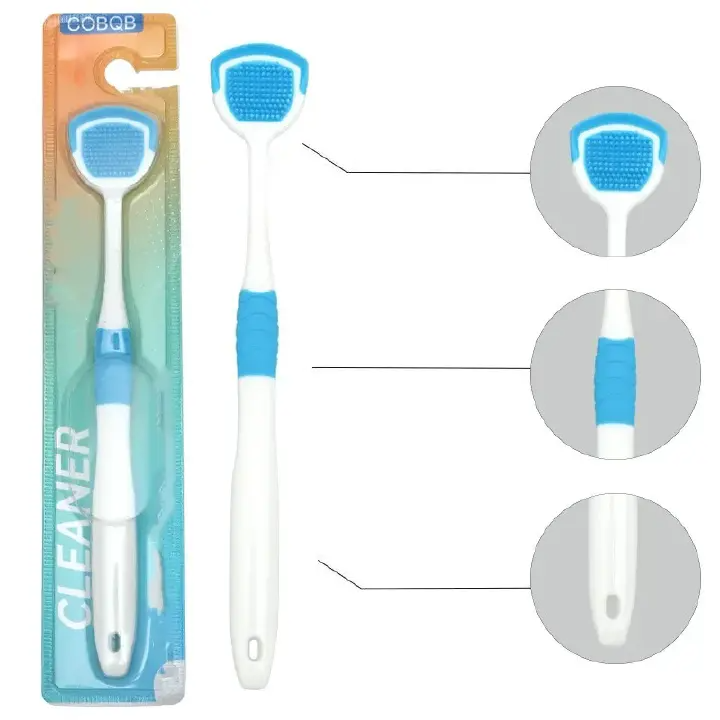 3pcs Tongue Scraper and Coating Cleaning Gel Fresh Remove Oral Odor To Cleaner for Bad Breath Clean