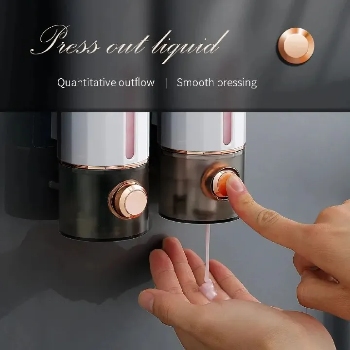 Wall-Mounted Manual Soap Dispenser with Large Capacity & Vacuum Pump – Bathroom & Kitchen Liquid Soap Holder