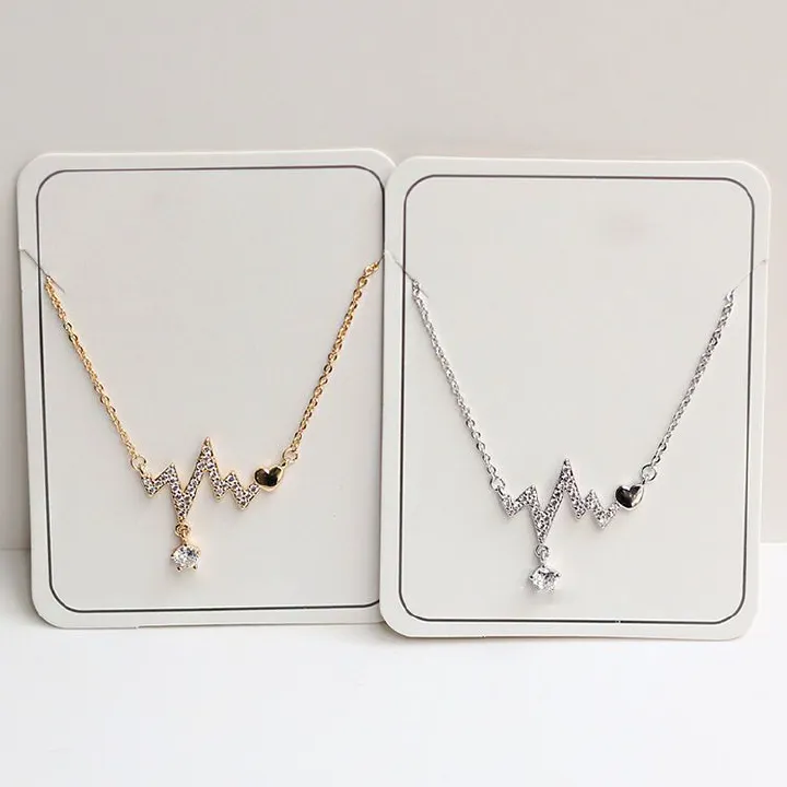 Women's Necklaces Romantic Heartbeat Necklace High-end clavicle chain Sweater Necklace