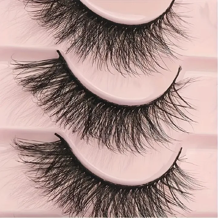 Handmade False Eyelashes Mink Lashes Natural Wispy Cat Eye Lashes Geeneiya Eyelashes Pack 3D Strip Short Volume Fake Eyelashes 10 Pairs