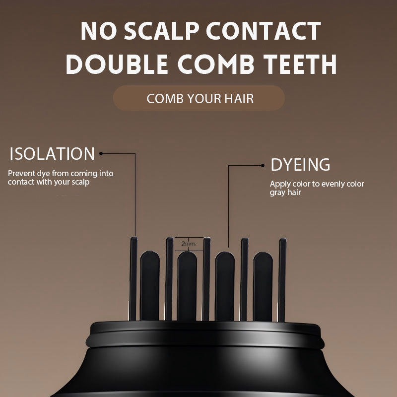 20ML Quick Gray Hair Color Stick-Permanent, Long-Lasting Gray Coverage, Easy Application at Home or On-the-Go, Portable Hair Dye Stick with Applicator Brush,Ideal for Brown/Black Hair