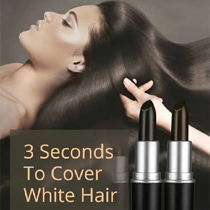 Black Brown One-Time Hair Dye pen Instant Gray Root Coverage Hair Color Modify Cream Stick Temporary Cover Up White Hair Colour Dye