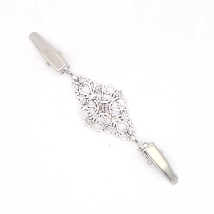 1pc Vintage Cardigan Clip Cape Shawl Shirt Sweater Duck Collar Clip Pearl Rhinestone Top Button Clothes Decorative Brooch Pin